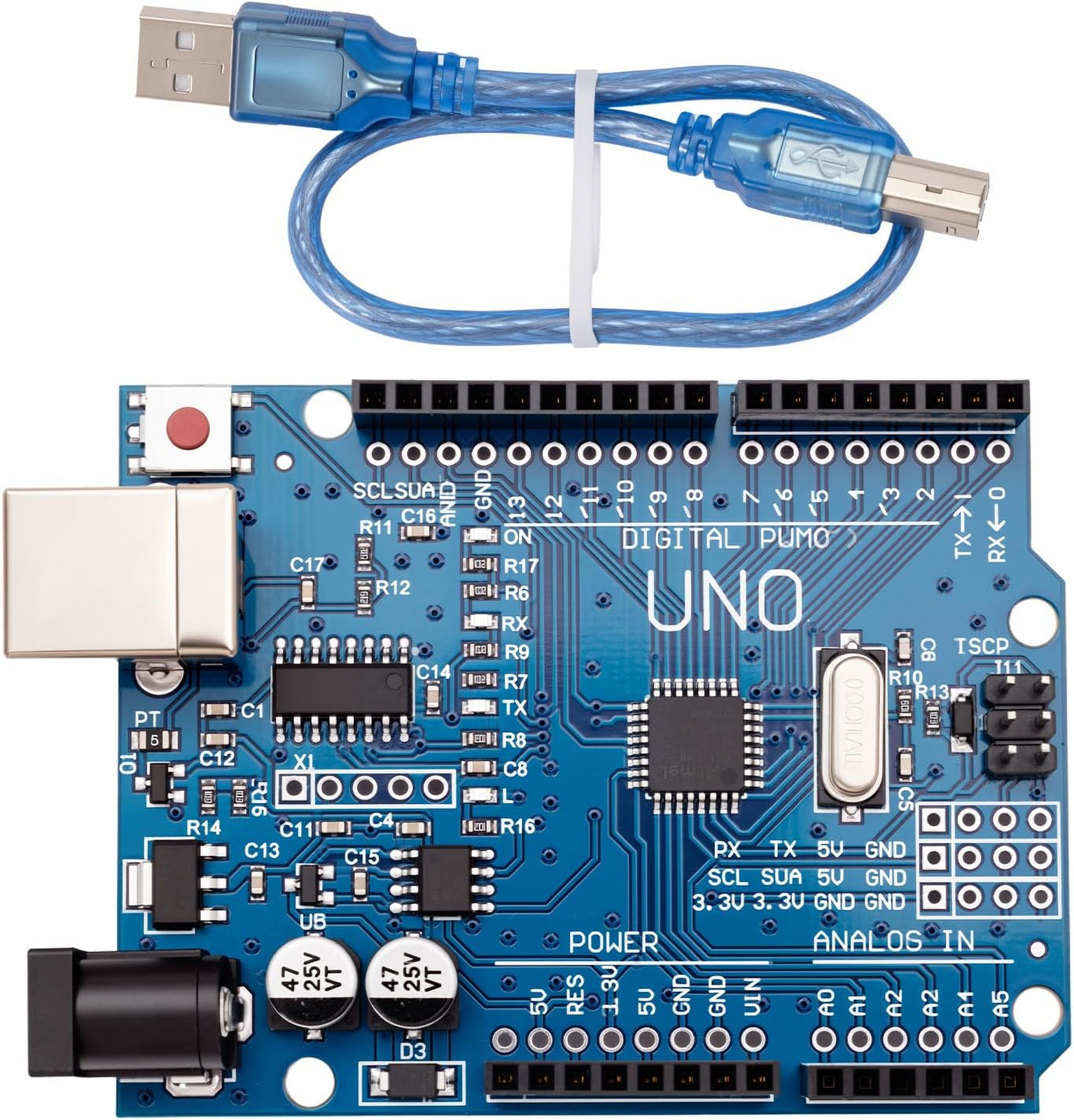 Arduino UNO R3 Board ATmega328P 16MHz Microcontroller Compatible with Arduino