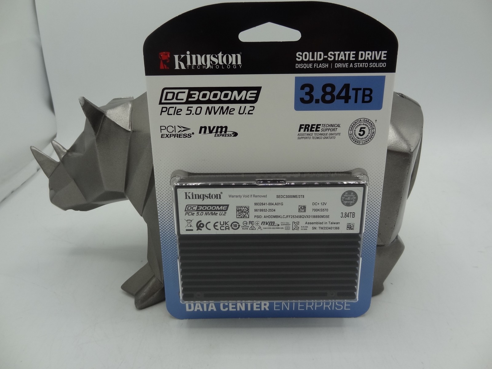 NEW SEALED SEDC3000ME/3T8 KINGSTON 3.84TB NVME U.2 2.5IN SSD (GEN5, DC3000ME)