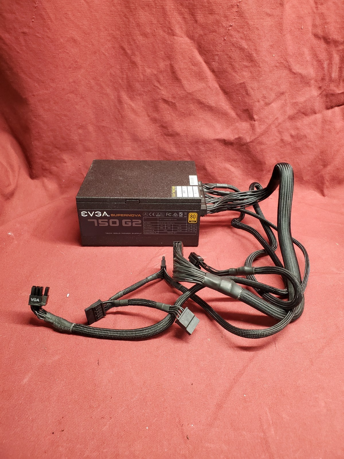 EVGA Supernova 750 G2 80 Plus Gold 750W Power Supply 220-G2-0750 #H2 23