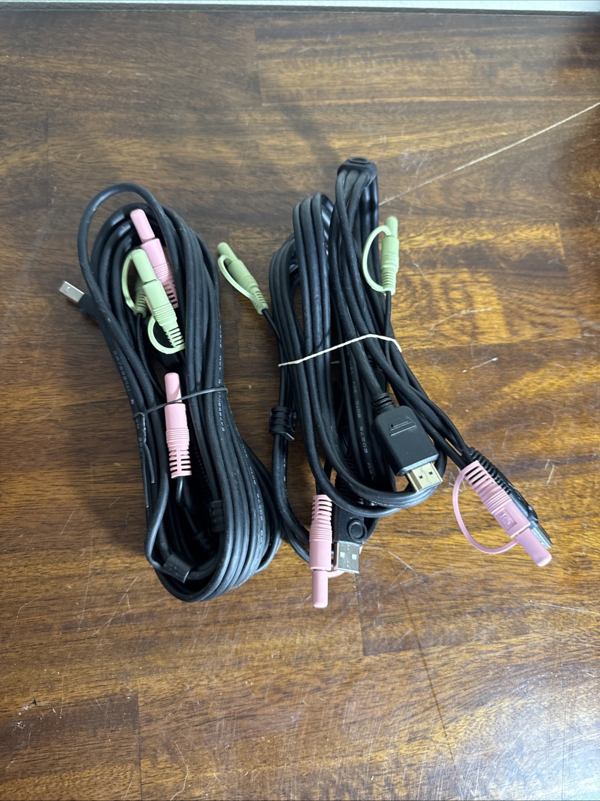 2x Startech 6FT 4-IN-1 USB Displayport KVM Switch Cable with Audio & Microphone