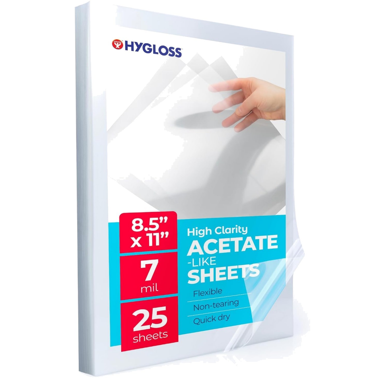 Ultra-Clear 8.5" x 11" Acetate Paper - 25 Sheets for Perfect Stencils & Overlays