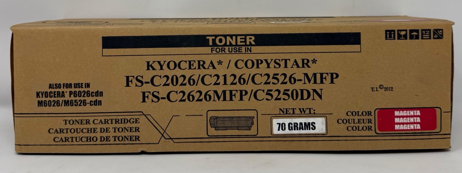 Compatible TK-592M Magenta Toner Kyocera C2026 C2126 C2526 M6026 M6526 5000