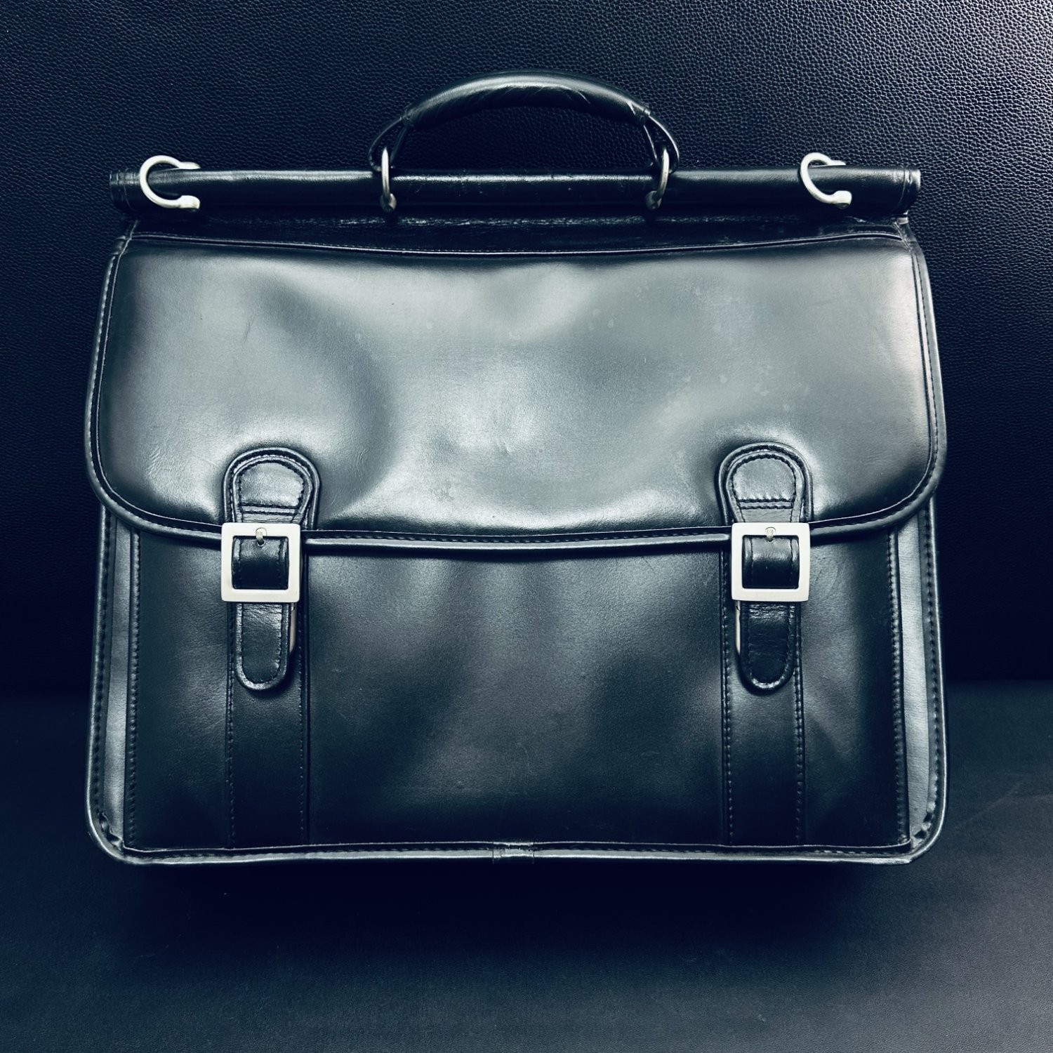 McKlein Leather Briefcase Large Black Laptop Messenger Business Bag