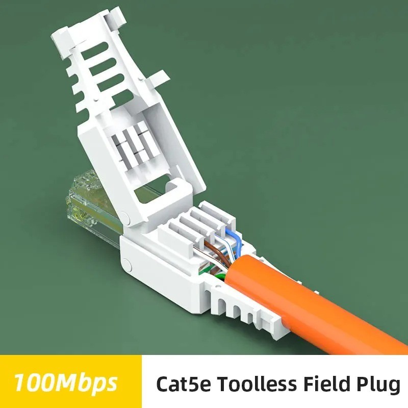 ZoeRax 10PCS RJ45 Cat6A Cat7 Cat8 Connectors Tool-Free Reusable