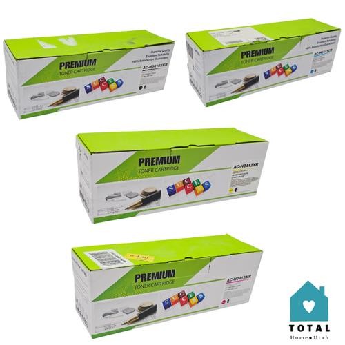 Premium Compatible Toner Cartridge Black Cyan Yellow Magenta Set of 4