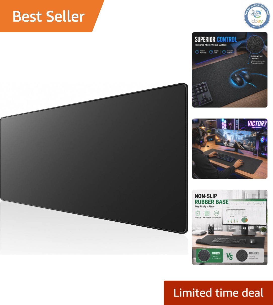 Water-Resistant Large Mouse Pad for Gaming 31.5" x 11.8" - Eco-Friendly Design