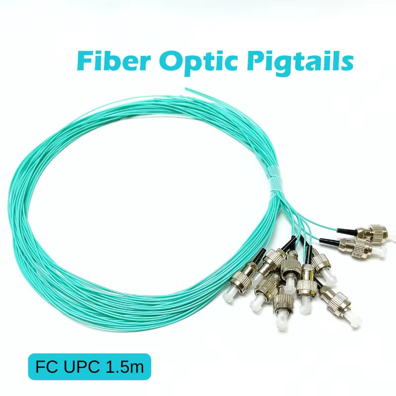 10~50pcs 1.5M OM3 50/125 FC UPC Simplex 0.9mm Multimode Fiber Optical Pigtail