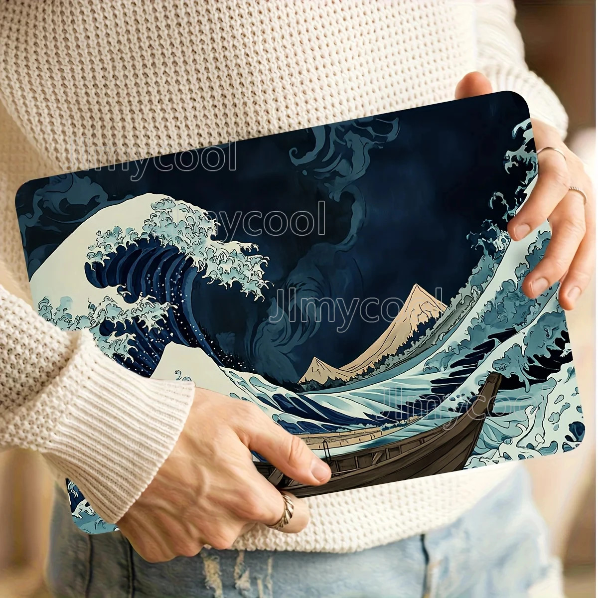 2 Pack Pattern Laptop Wave Art Decal Case Universal Netbook Skin Stickers 