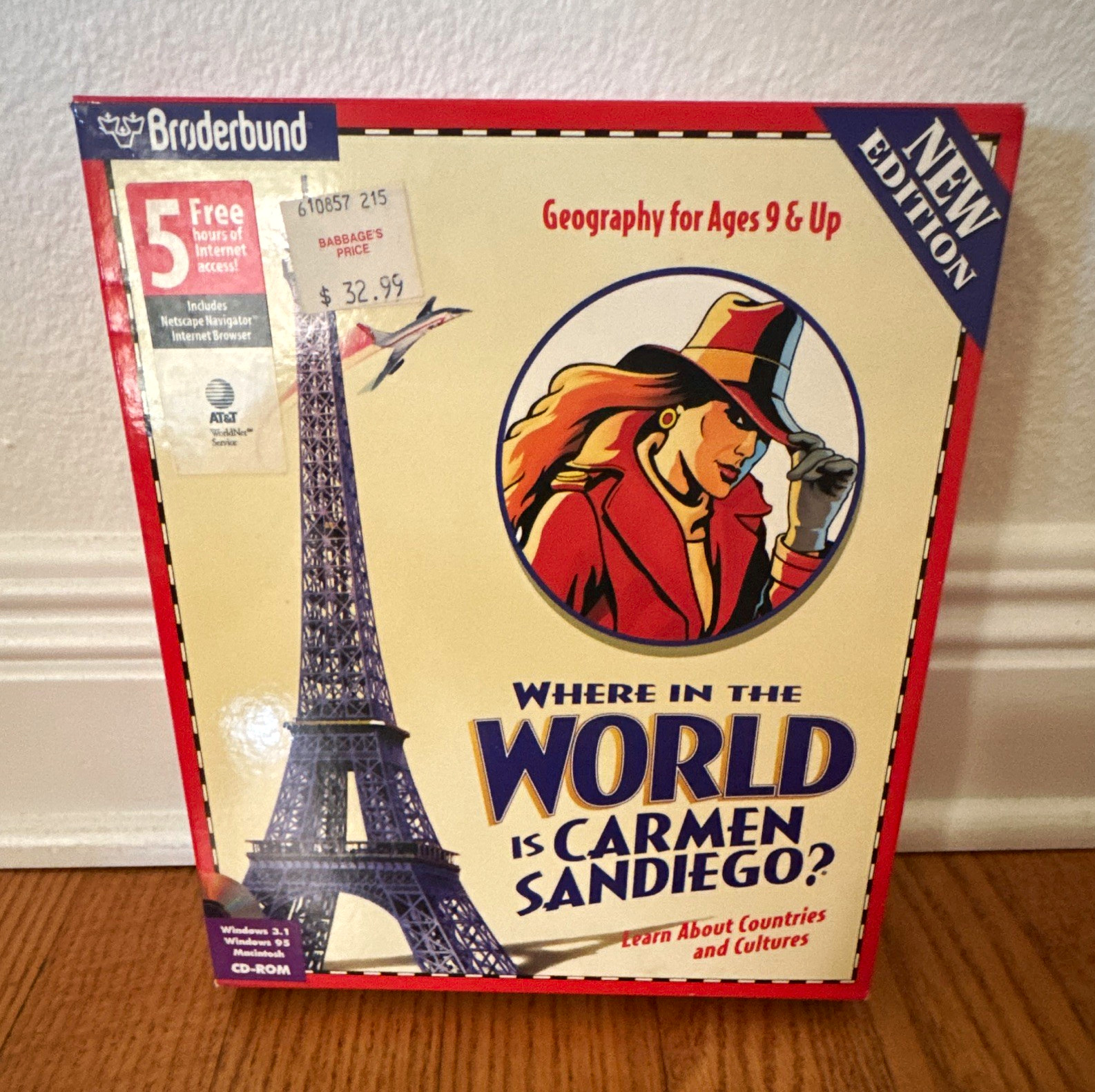 Broderbund Where in the World Is Carmen Sandiego? Geography CD-ROM Windows