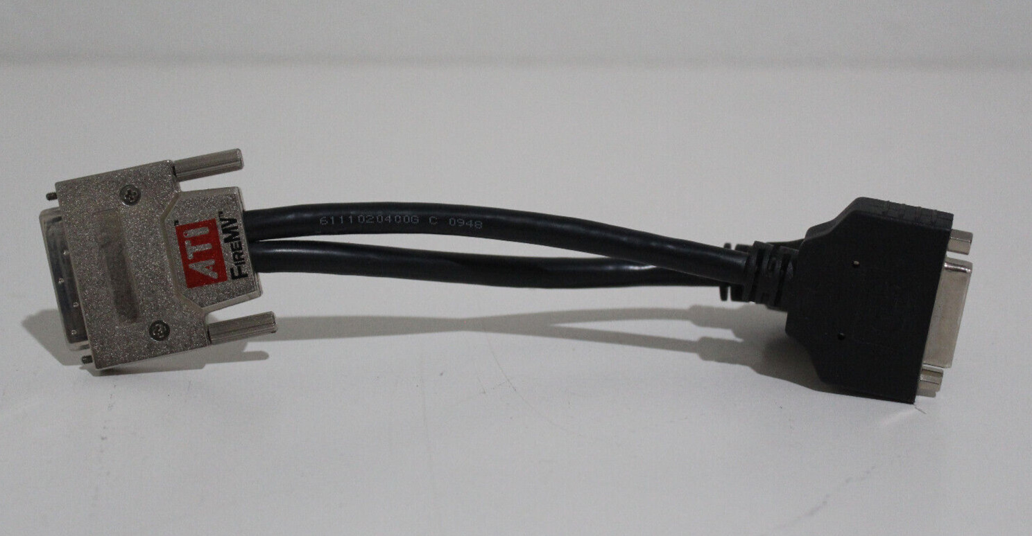 ATI FireMV VHDCI to Dual DVI-I E119932-U Splitter Cable 6111020400G AMD Sapphire