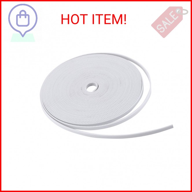 6mm Timing Belt 3D Printer Belt White GT2 Open Synchronous Belt PU with Steel Co