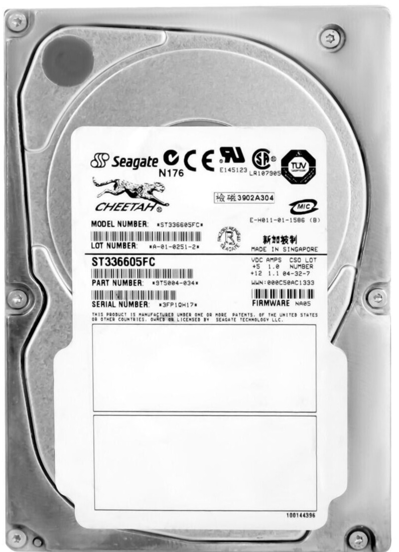HARD DRIVE SEAGATE CHEETAH 73LP ST336605FC 36GB 10000RPM 4MB FC 3.5'' inch