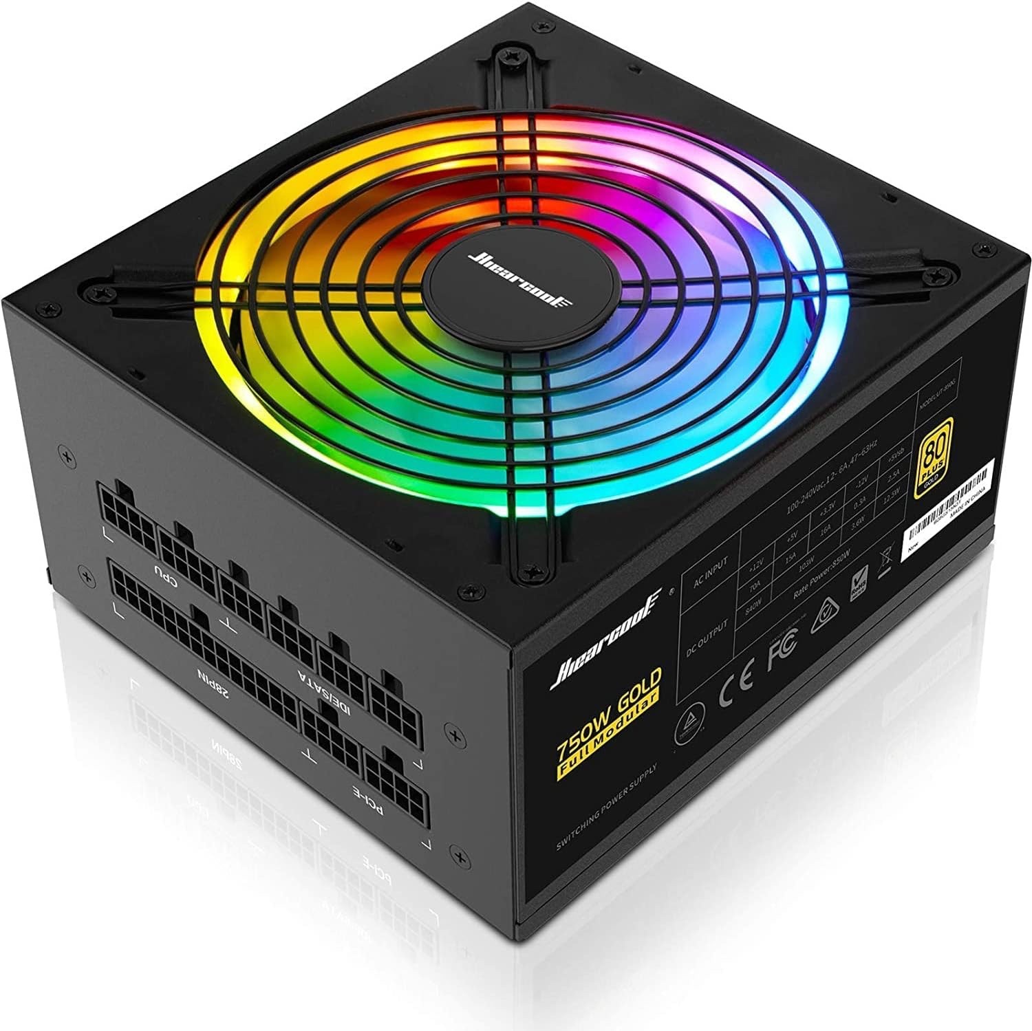Computer Power Supplies, 750W Addressable RGB Light Power Supply for Gaming PC