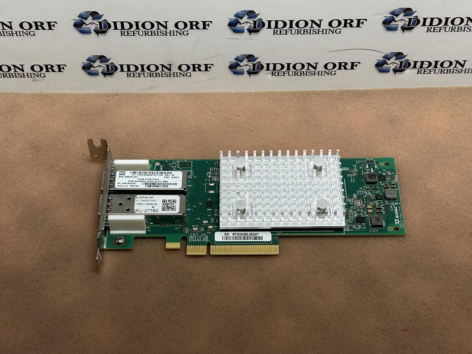 QLOGIC QLE2742-HP SN1600Q 32 Gb 2p FC HBA Grade A SKU 27760