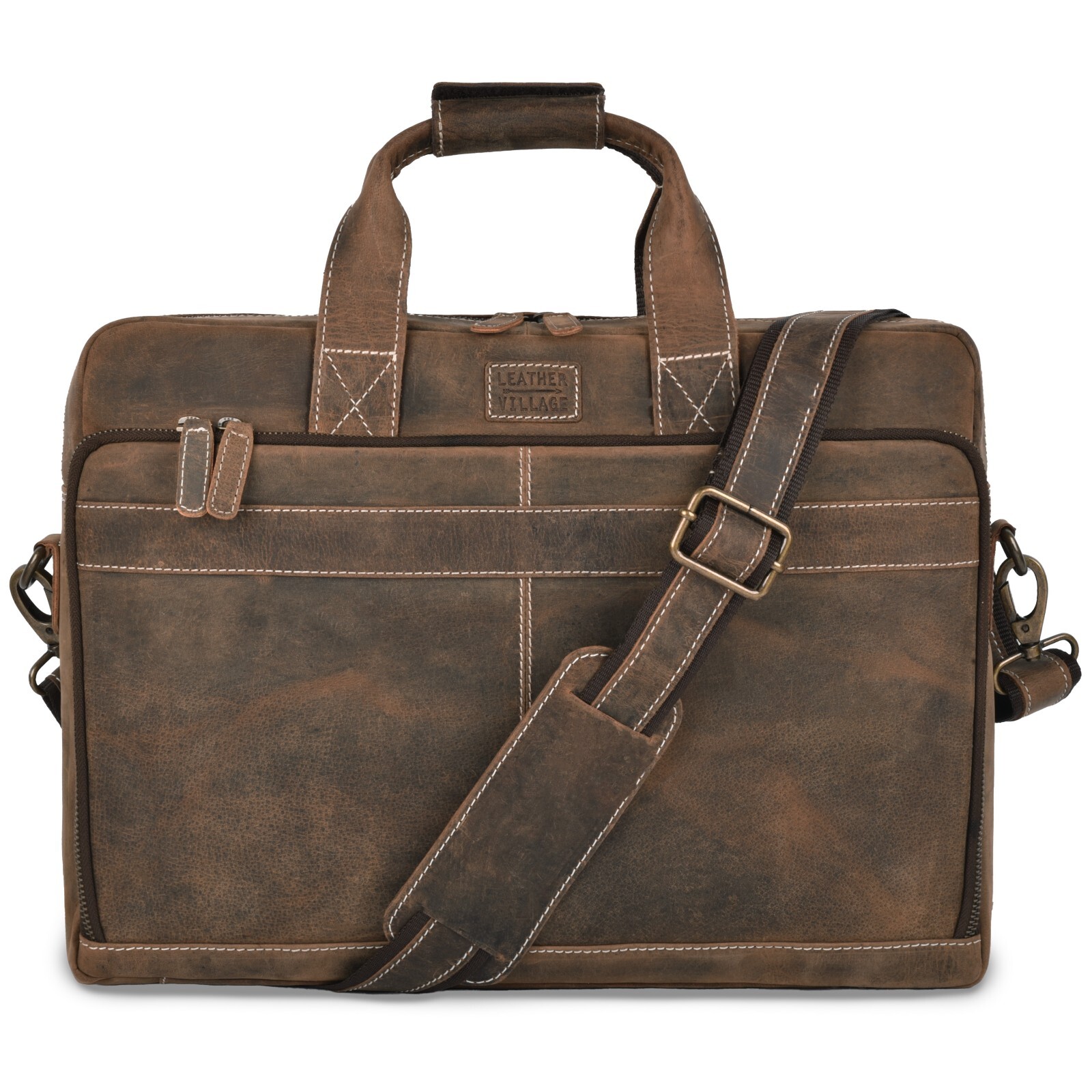 Leather Laptop Messenger Shoulder Bag for Men for Travel & Office Briefcase Bag