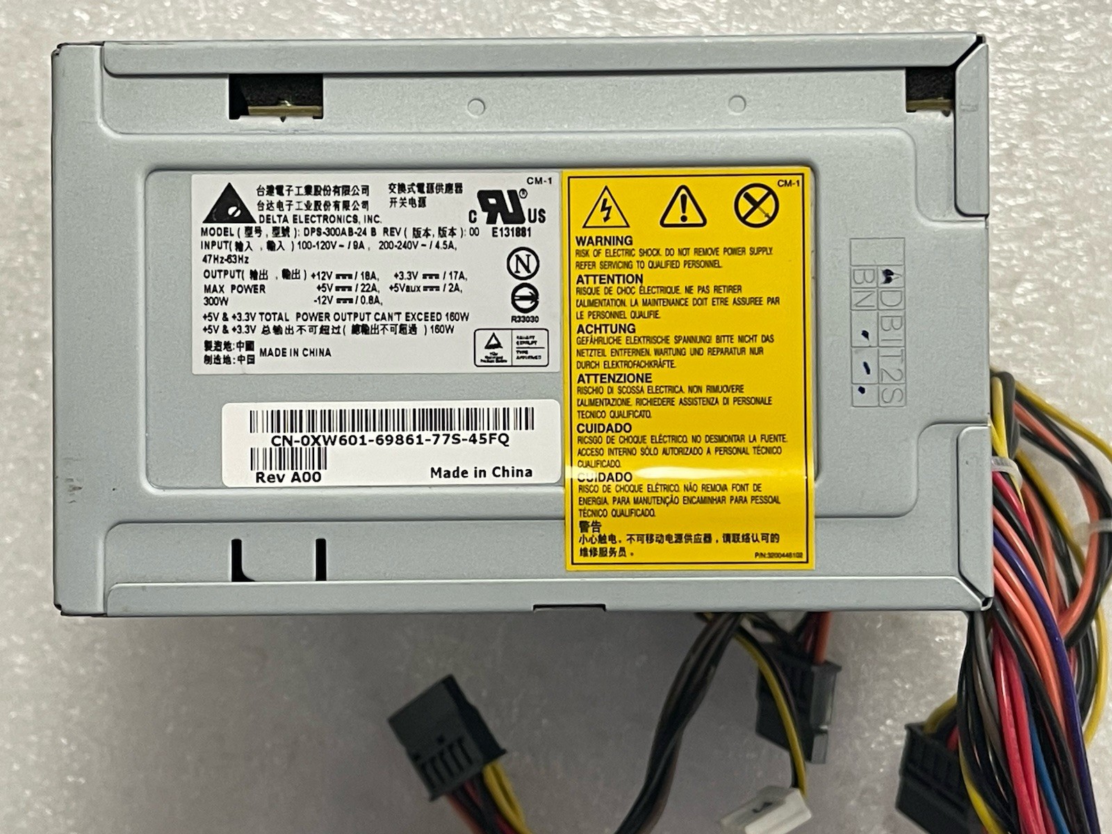 Genuine Dell ATX Power Supply DPS-300AB-24 300W 0XW601