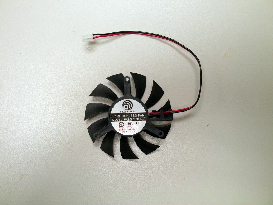 Cooler Fan For ATI NVIDIA Video Card Power Logic PLD06010S12L 55mm 2 Pin