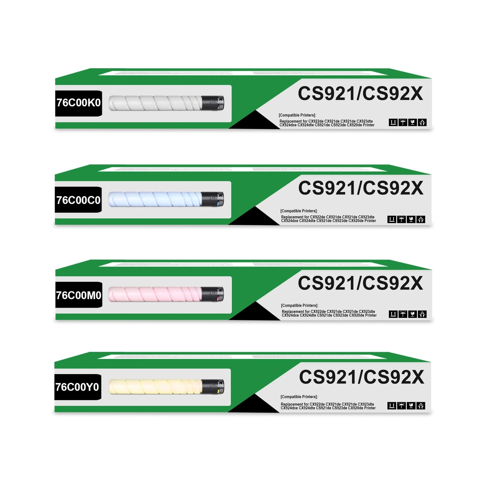 CS921 CS92X Toner Cartridge 76C00K0 76C00C0 76C00M0 76C00Y0 Toner Cartridge R...