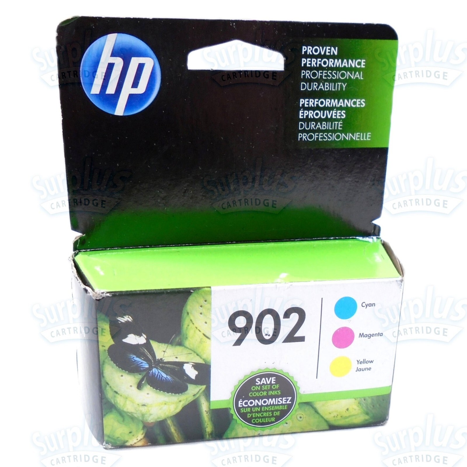 3pk Genuine HP 902 Colors OfficeJet 6968 6978 6970-Retail Box