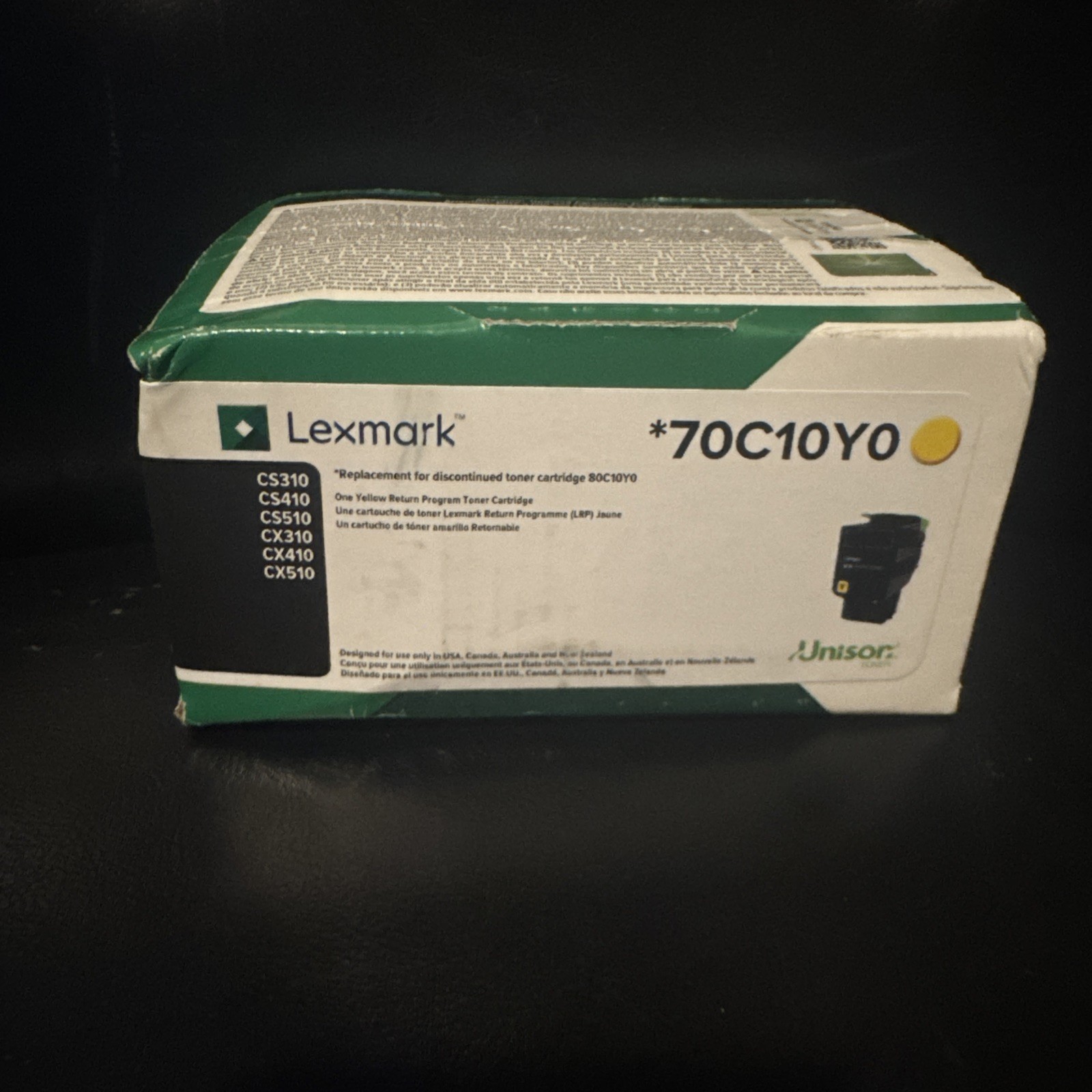 Lexmark 70C10Y0 701Y Yellow Cartridge Toner CS310 CS410 CS510 New Sealed Box