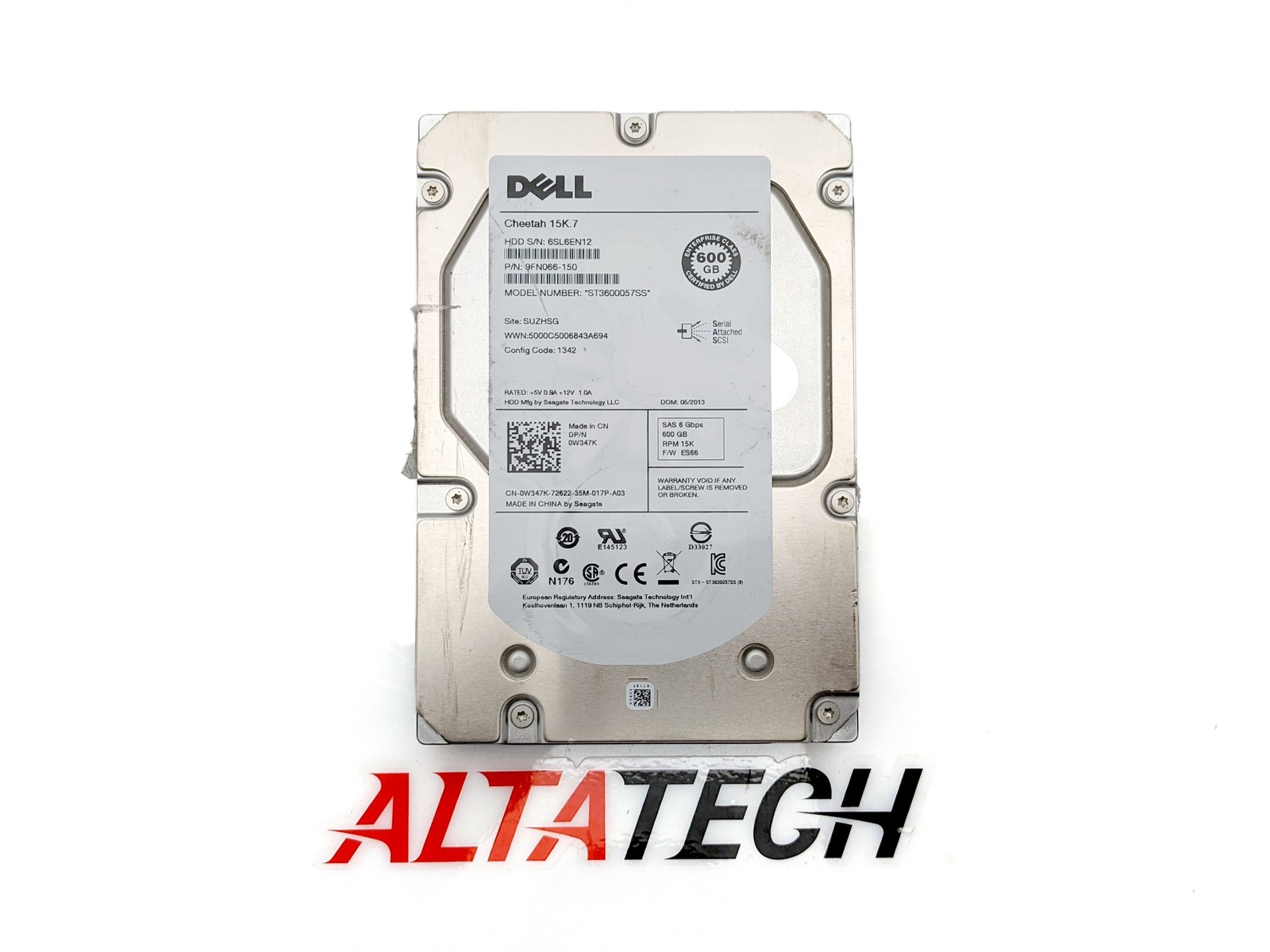 Dell 9FN066-150 Cheetah 600GB 15K SAS 3.5 6G HDD Seagate ST3600057SS Hard Drive
