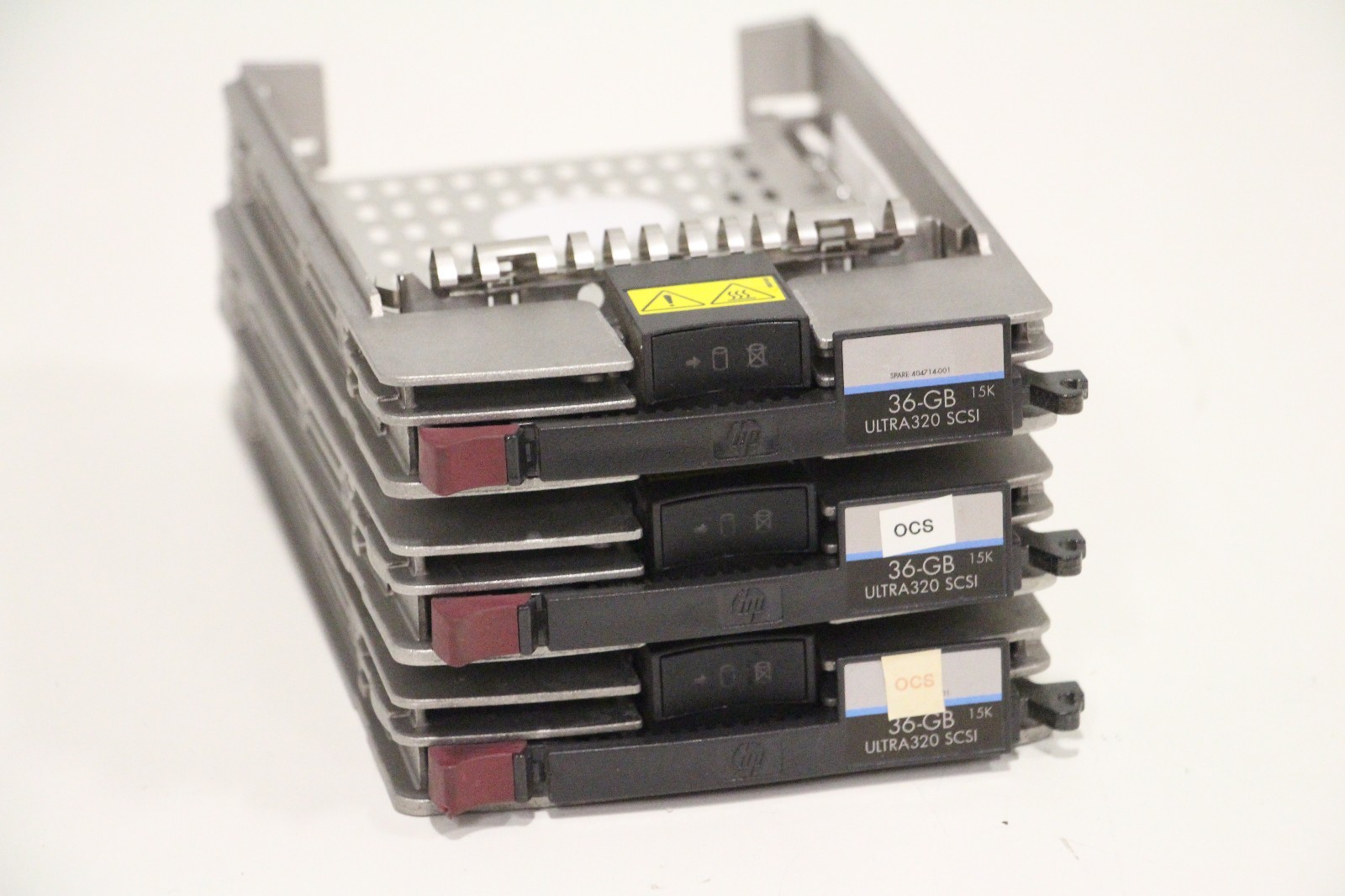 Lot of 3) HP 36-GB Ultra320 SCSI 15K Hard Drive Caddy Tray 349471-003 404714-001