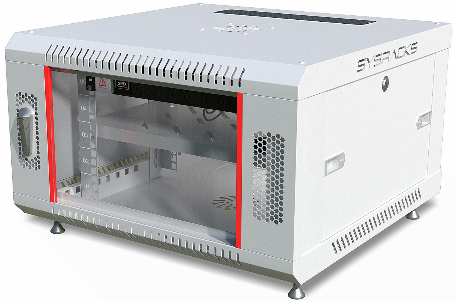 Sysracks 6U Wall Mount Server Rack Cabinet 18" Deep 19" Network Enclosure