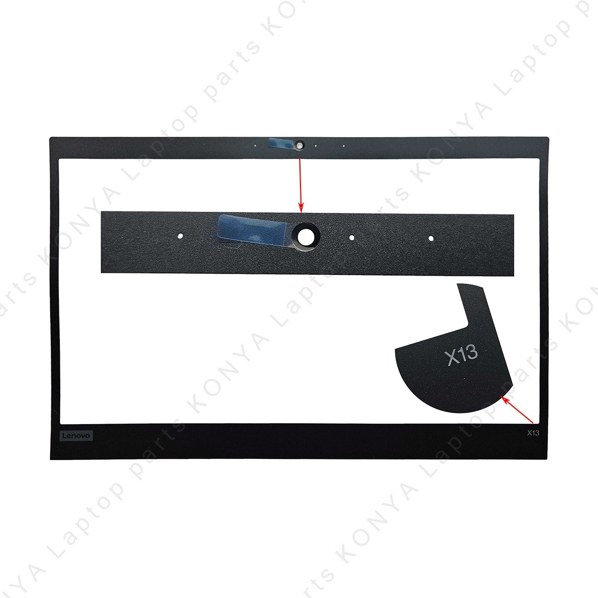 New For Thinkpad X13 Gen 1 X390 X395 Laptop LCD Front Bezel Cover Frame Sticker