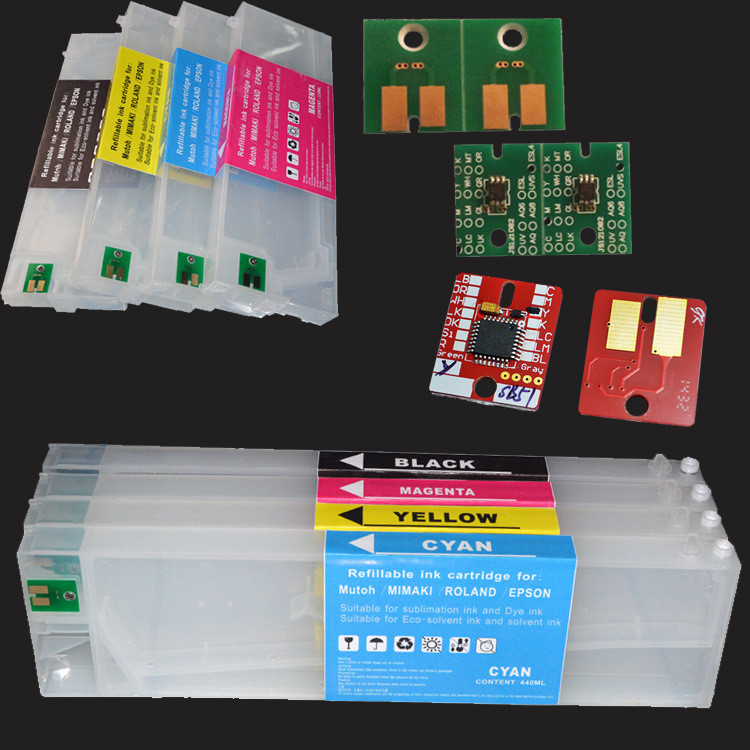 4color/set Refillable cartridge with Permanent ARC chip for Roland ECO-SOL MAX2