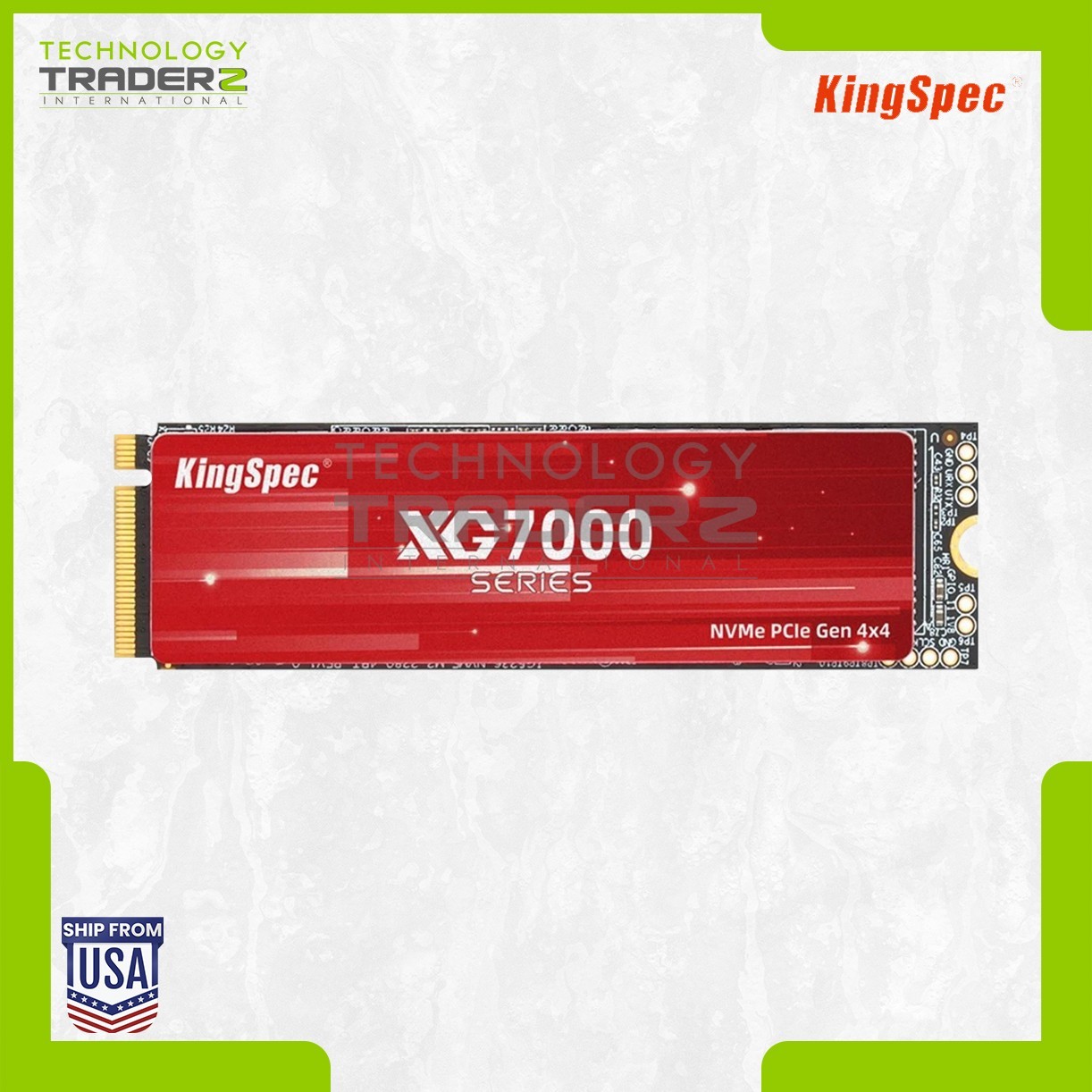 ** KingSpec XG 7000-1TB PCIe Gen4 x4 NVMe M.2 2280 SSD 7400MB/s Internal SSD **