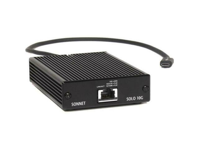 Sonnet Solo 10G 10GBASE-T Thunderbolt to 10 Gigabit Ethernet Adapter