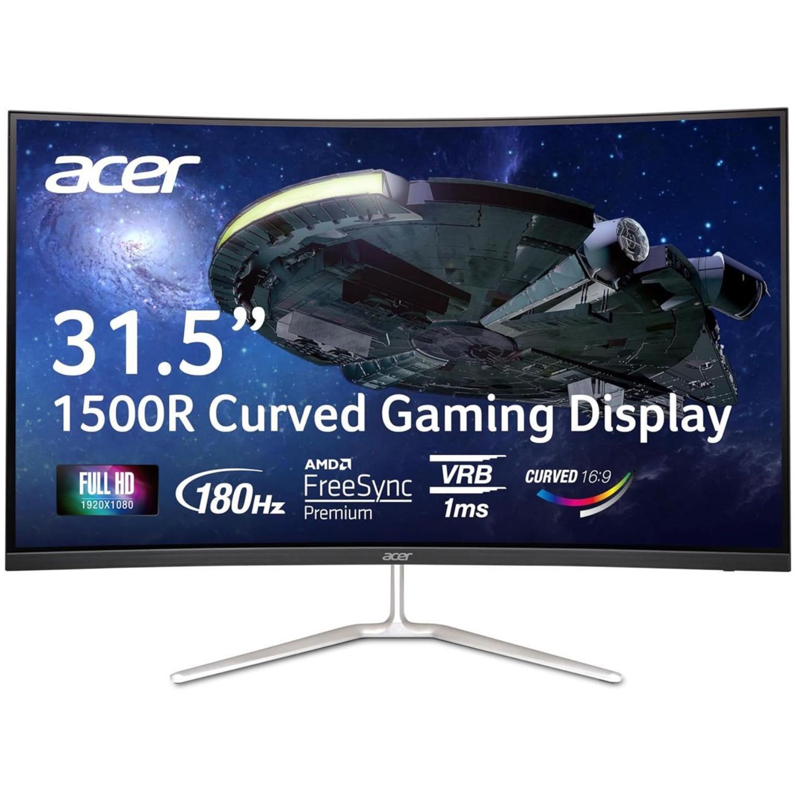 Acer Nitro 32" FHD 1500R Curved Monitor FreeSync Premium 1ms Built-in Speakers