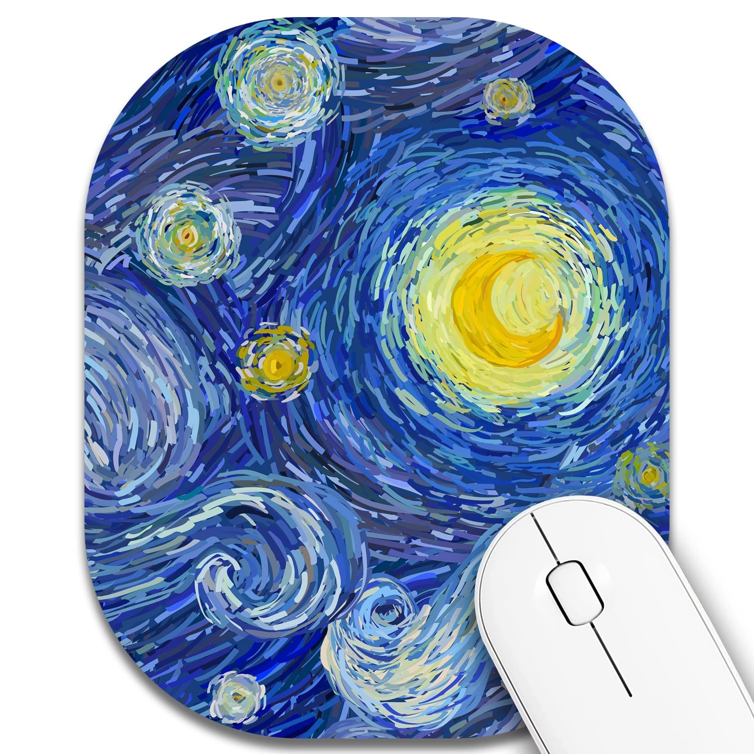 Small Mouse Pad，Mini Mouse Pad 6 x 7 Inch，for Laptop Keyboard Tray, Night Sky