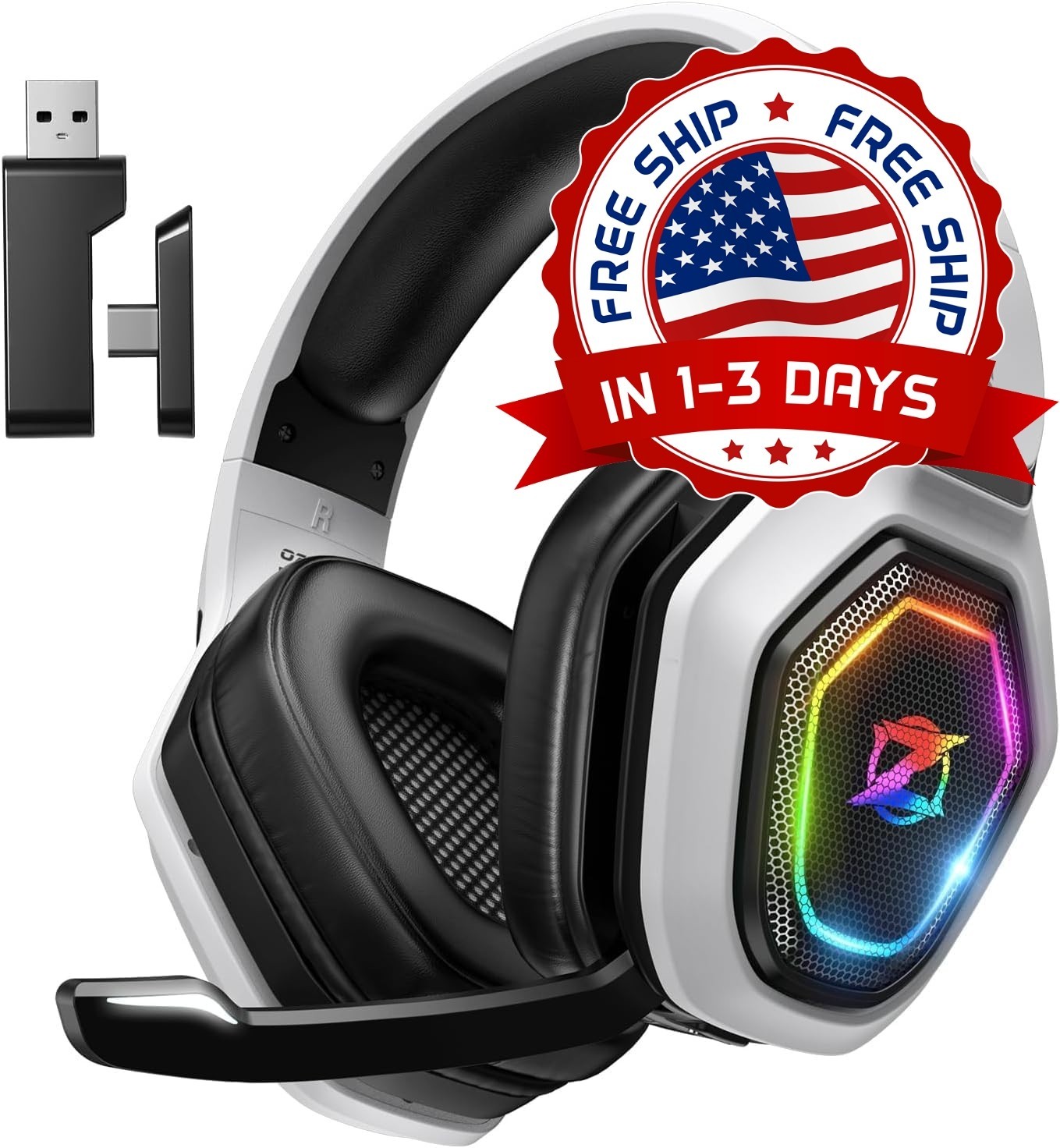 Auriculares Inalámbricos Para Juegos De 2,4 GHz Para PC, PS5, PS4, Audio Sin Pér