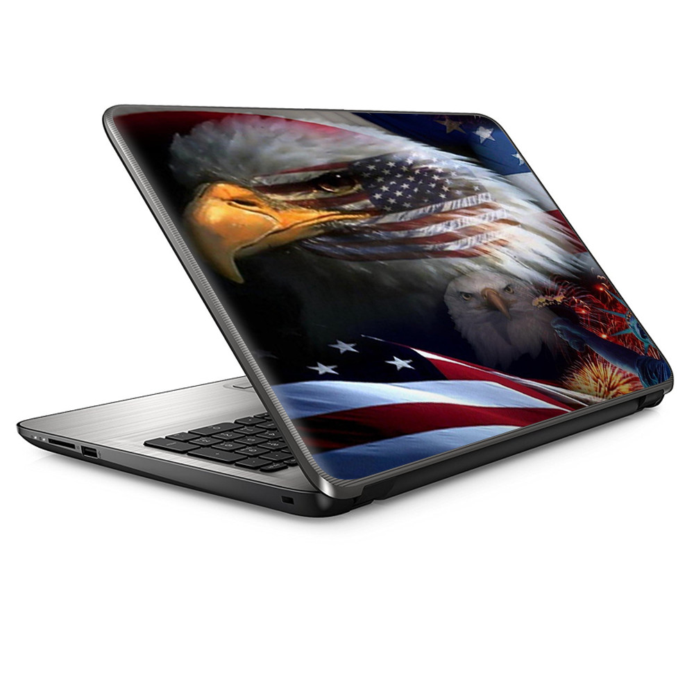 Universal Laptop Skins wrap for 15" - USA Bald Eagle in Flag