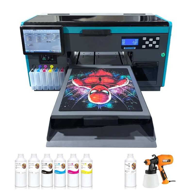 Direct To Garment Textile Ink Automatic 4720 A3 DTG Printer with DTG Ink