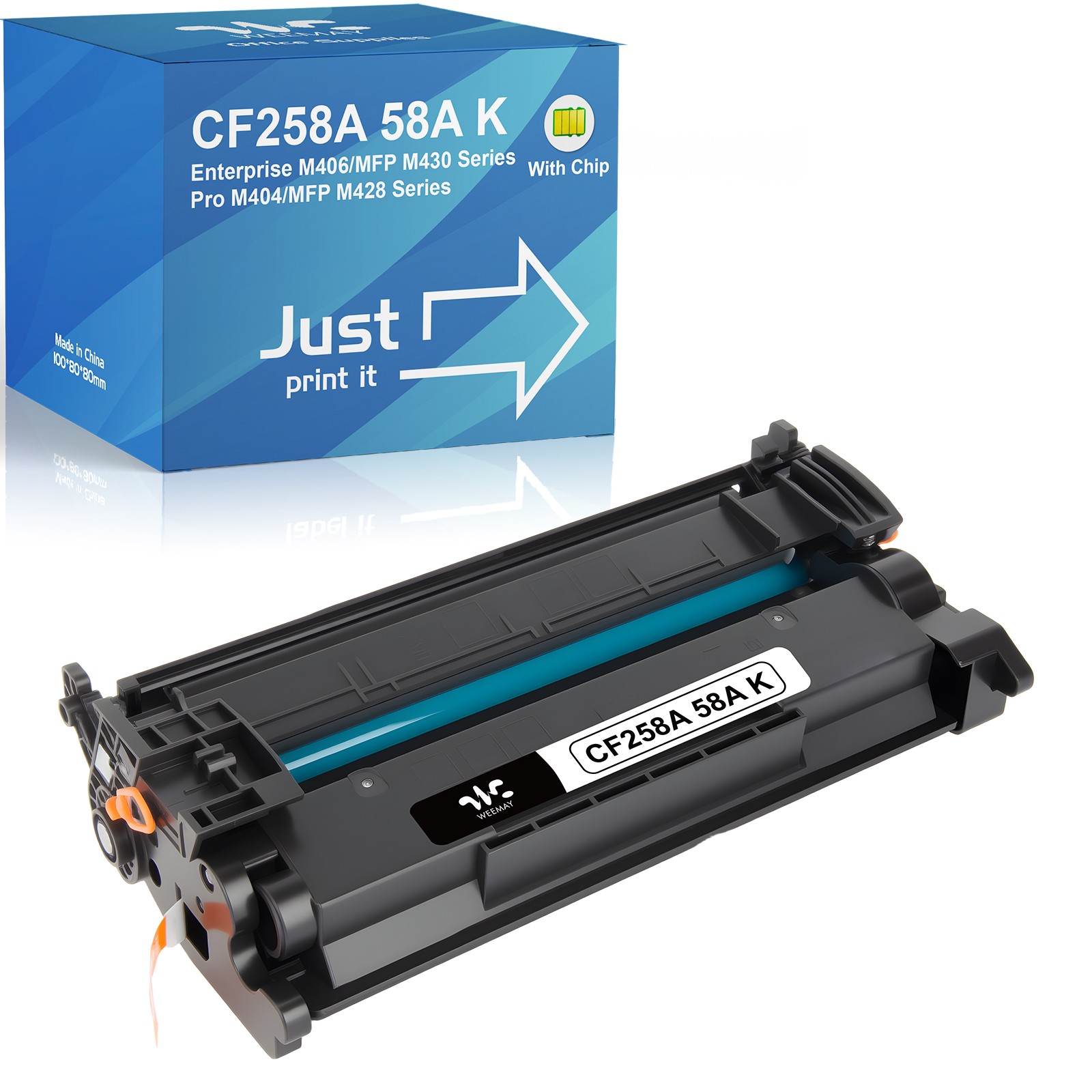 2 Pack CF258A 58A Toner Cartridges Black Compatible for HP LaserJet Pro MFP M428