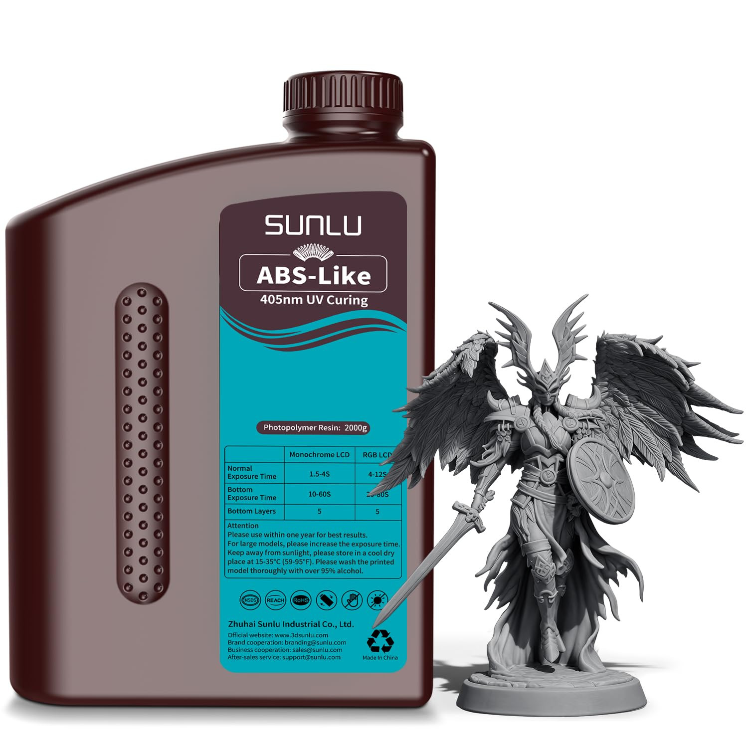 Upgraded 2000G ABS like Resin for 3D Printer, 405Nm Uv-Curing Resin