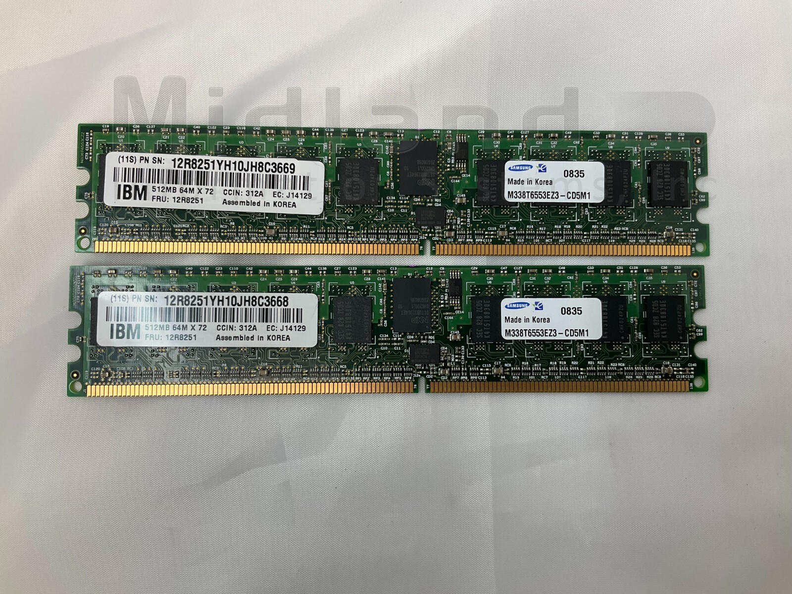 IBM FC# 1930 1024MB (2x 512MB, 15R7166 or 12R8251 ) 276-Pin 533MHz DDR2 SDRAM