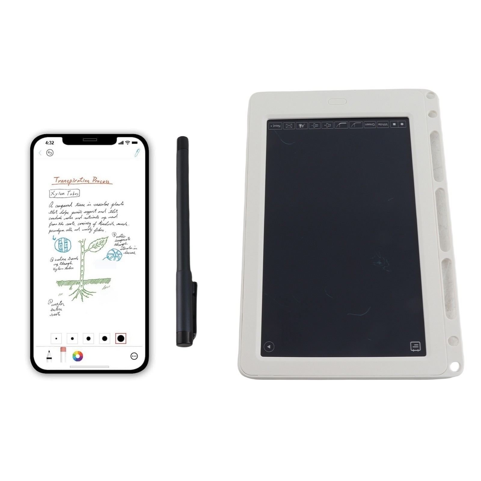Digital Smart Pen And Writing Board Set OCR Recognition Bluetooth 5.0 Real OQYY