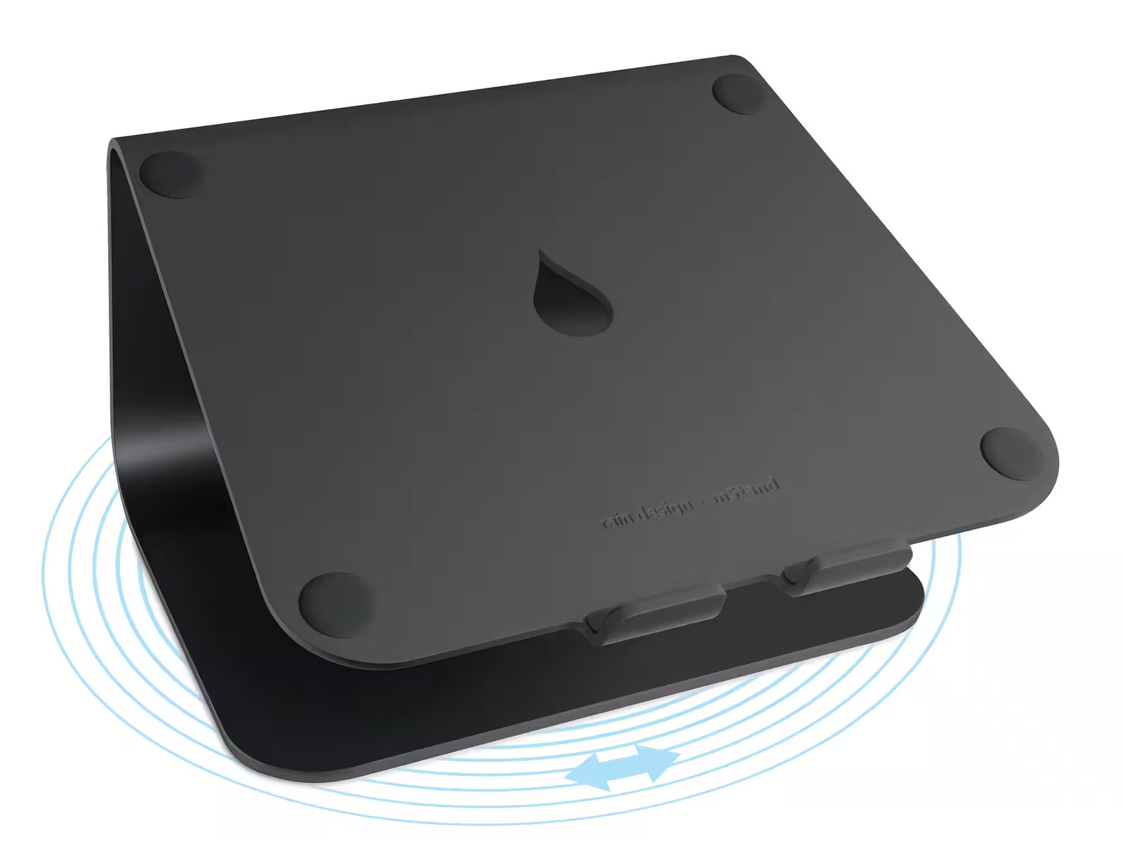 Rain Design - mStand360 Laptop Stand w/ Swivel Base - Black