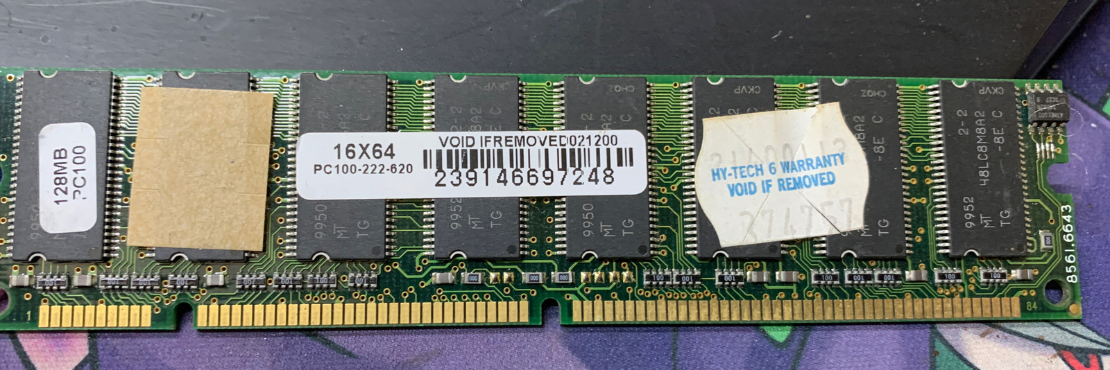 Hyundai 128MB PC100-222-620 SDRAM HYM7V75A1601 PC Desktop Memory RAM