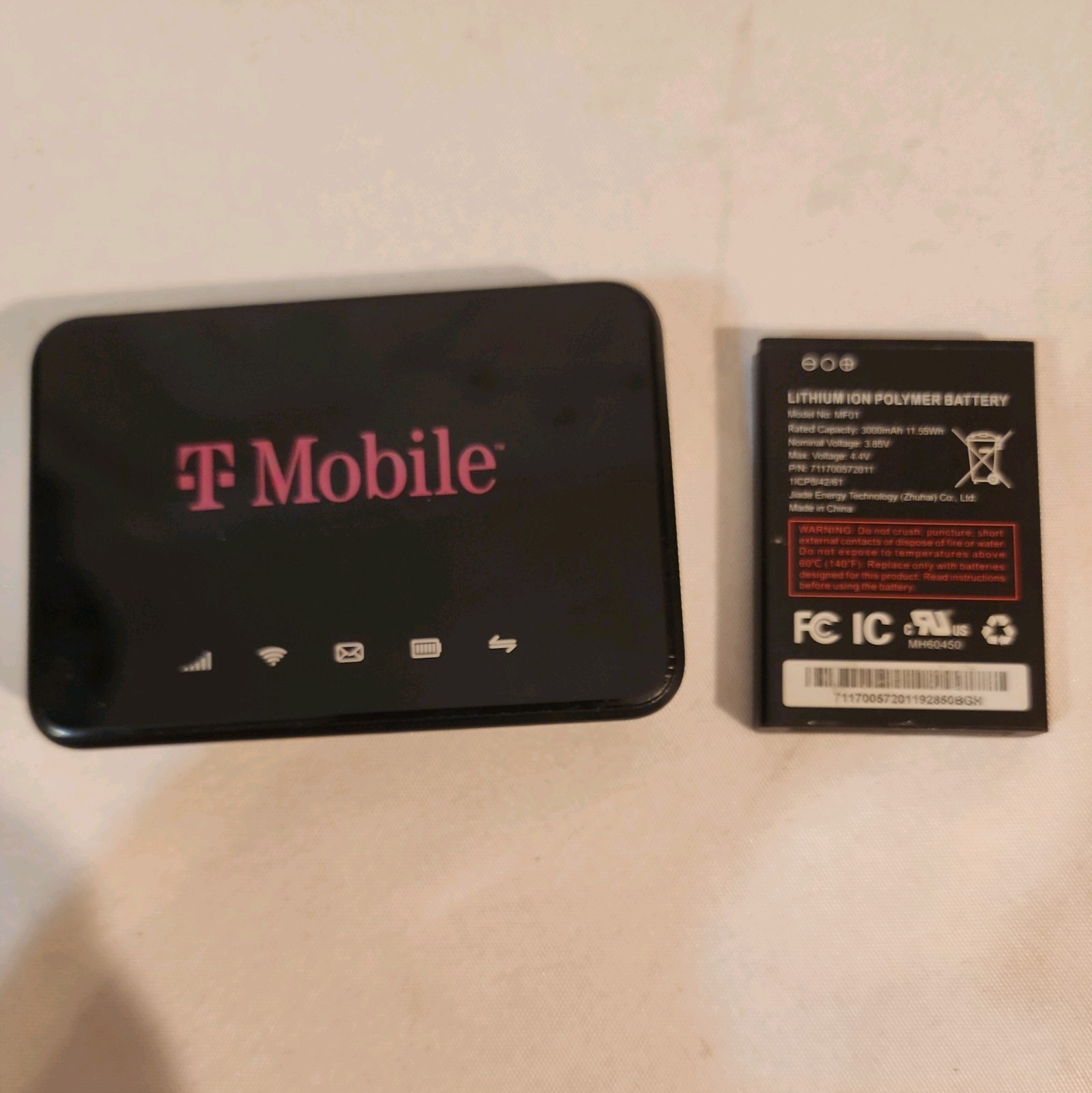 T-Mobile TMOHS1 Portable Internet 4G LTE WIFI Hotspot Wingtech Black Battery 