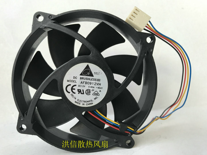 1 PCS DELTA Fan AFB0912VH DC 12V 0.60A 4-wire PWM 9225 9CM Round 4 Pin