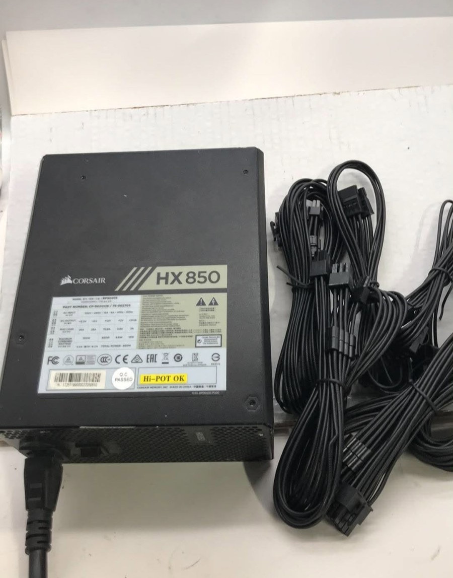 Corsair HX850 850W Power Supply - 80 PLUS Platinum Fully Modular PSU (CP-9020138