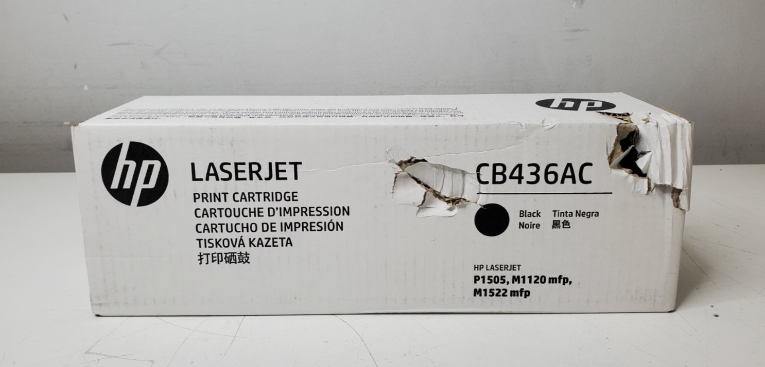 New/Sealed HP LaserJet CB436AC Black Print Cartridge