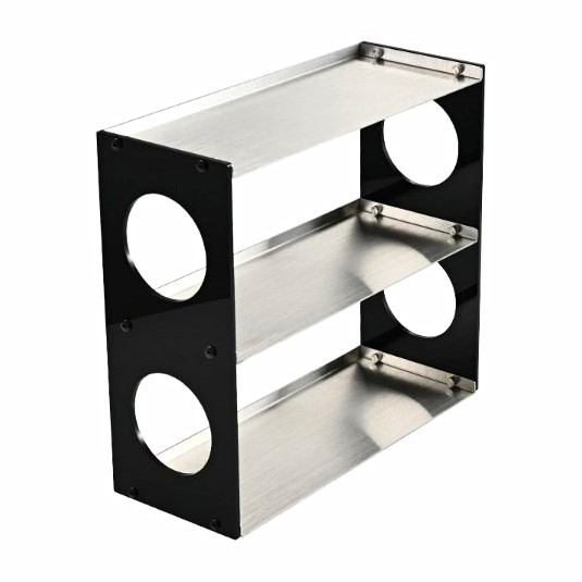 2U 19in Rack Mount Bracket Shelf Frame, 23in Deep, Side Cutouts