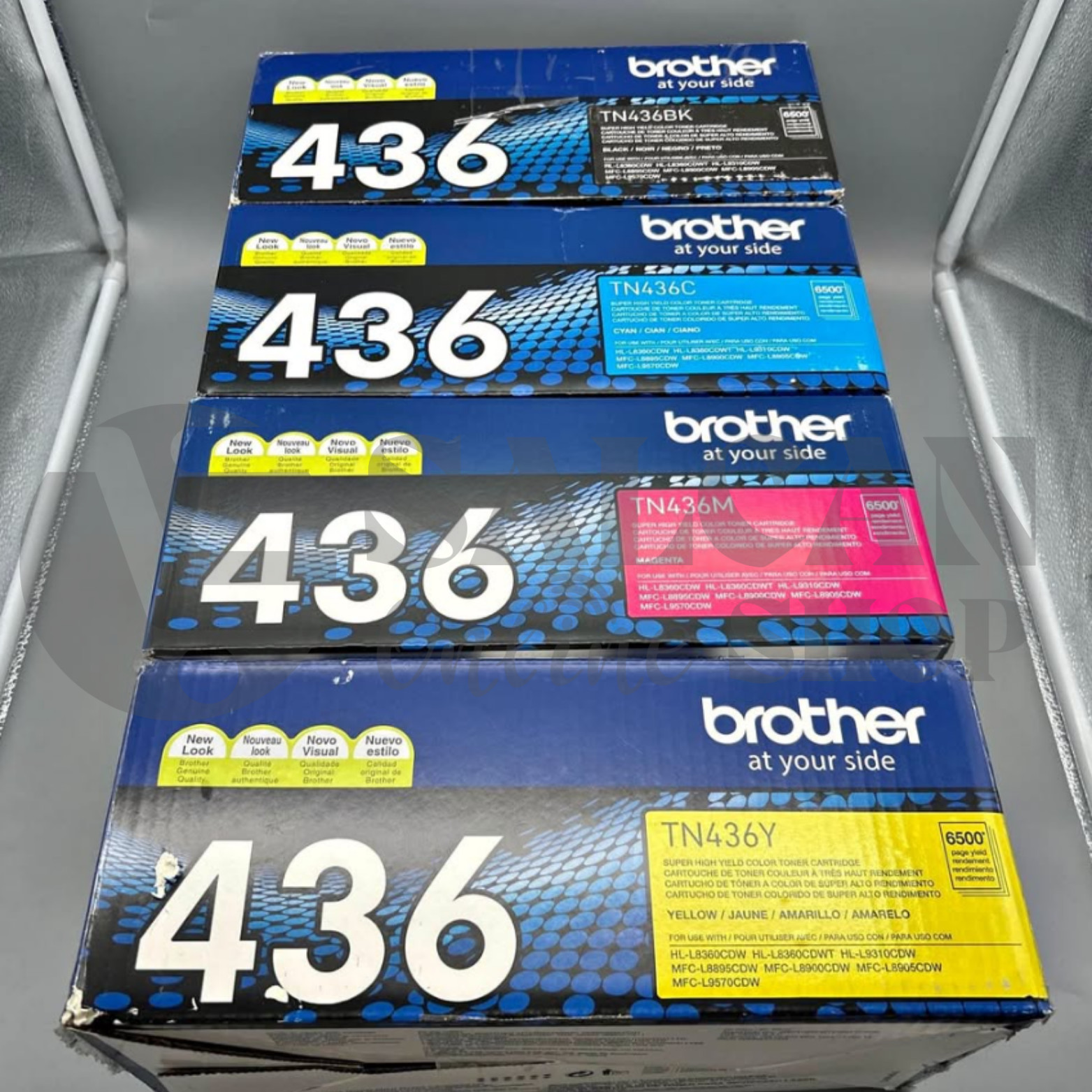 Brother TN-436 High Yield Toner Cartridge 4-Pack (BK/C/M/Y) Full Set Sealed Box