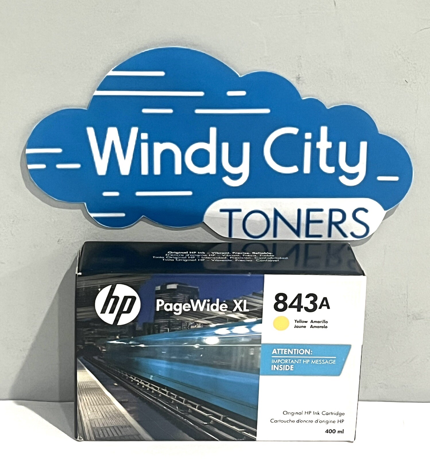 Genuine OEM HP 843A Yellow Ink Cartridge C1Q60A PageWide XL 4000 4500 New Sealed