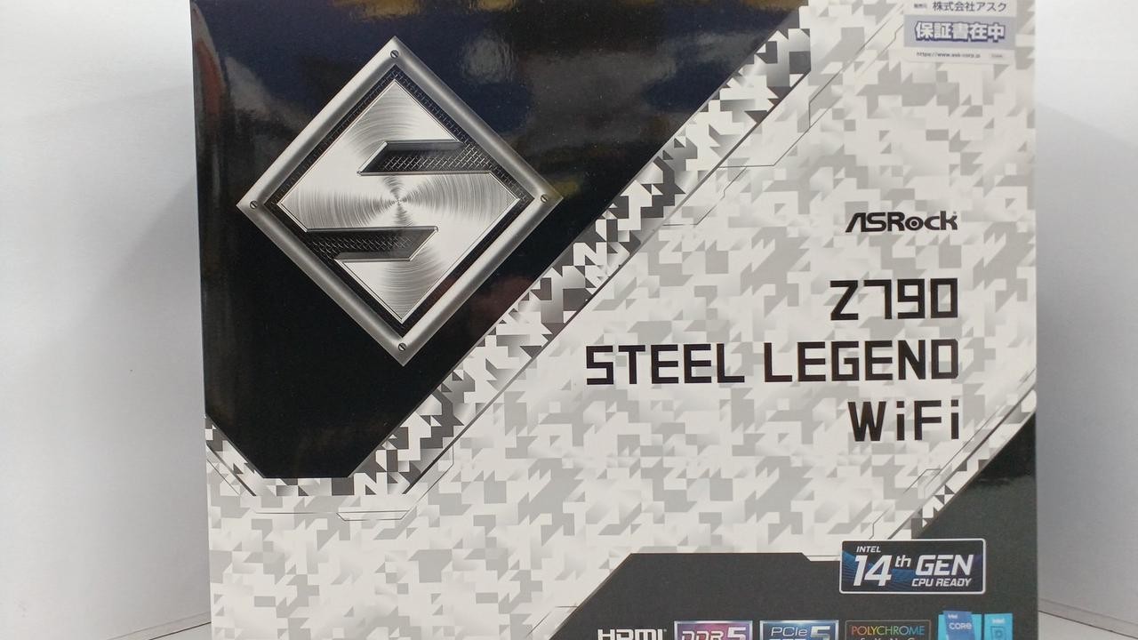ASRock Z790 Steel Legend Wifi Motherboard Intel LGA1700 ATX Pcie5 Wi Fi 6E